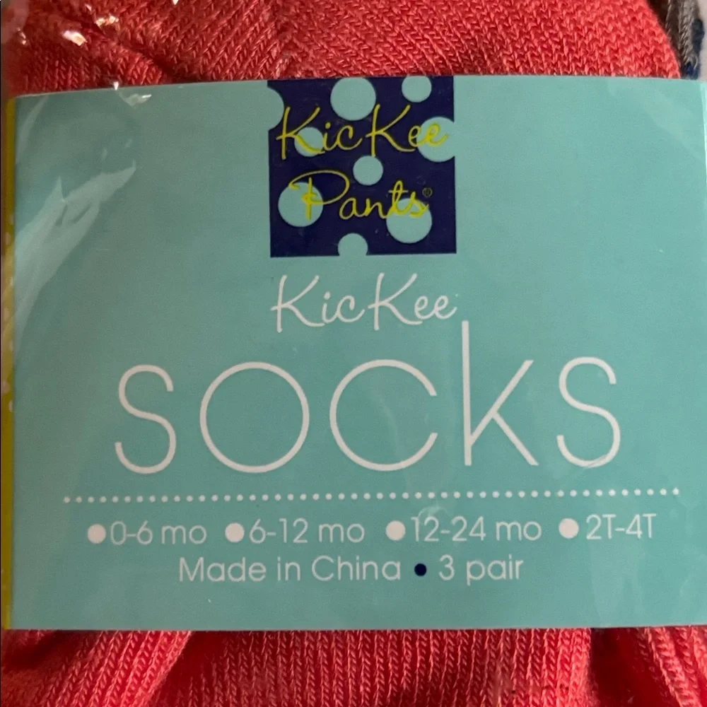 (3 for $12 item) Kickee Kids Bamboo Socks 3-Pack NWT (18M-3Y)
